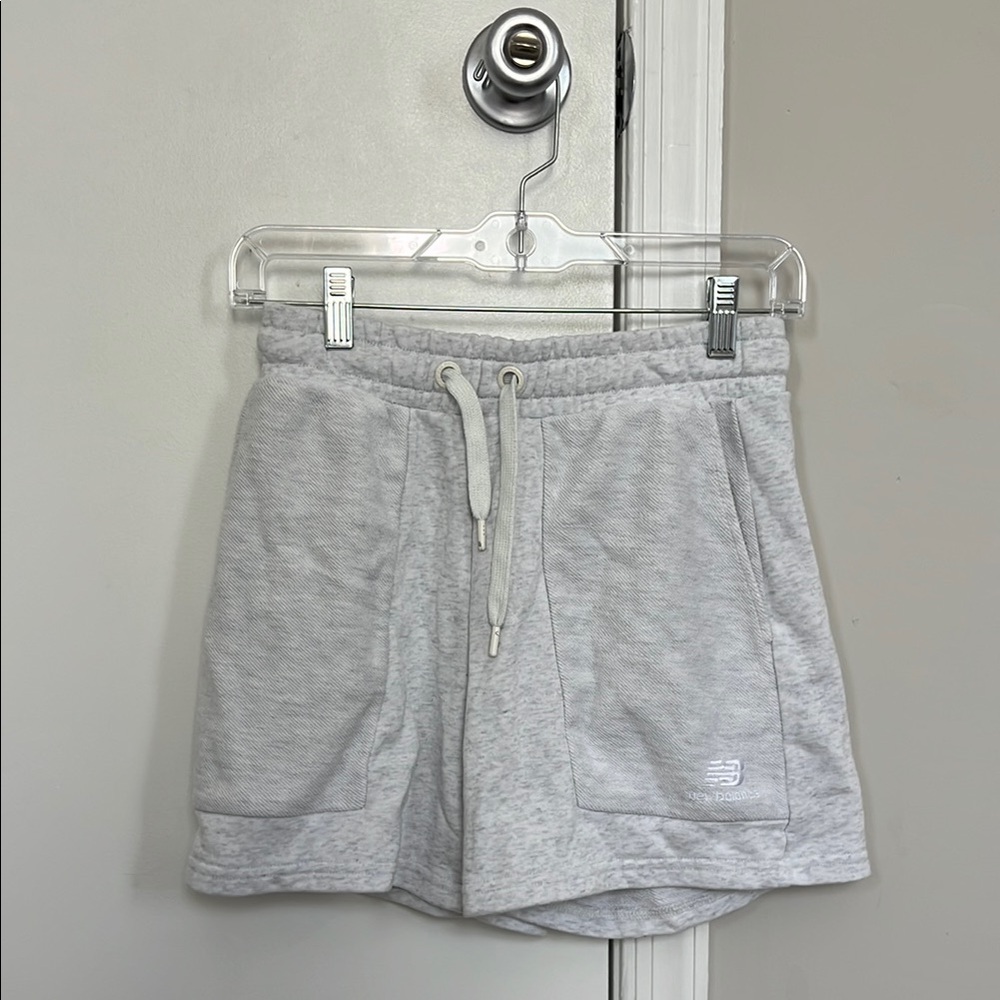 New Balance Gray Athletic Shorts with Elastic Waistband